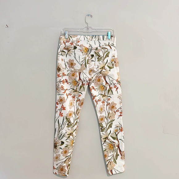 7 For All Mankind Floral Fall Skinny Stretch Jeans pants women size 29 - Picture 3 of 8